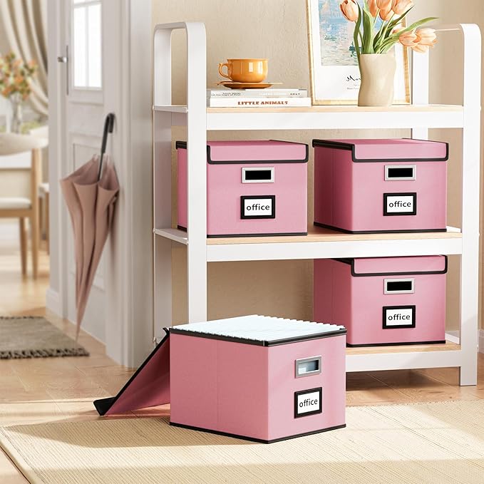 Huolewa Collapsible File Storage Organizer Boxes - Image 2