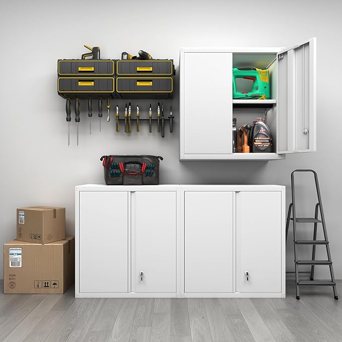 GREATMEET Locking Metal Wall Cabinet, Metal Storage Cabinet - Image 6