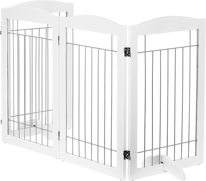 Spirich Free Standing Foldable Wire Pet Gate - Image 6