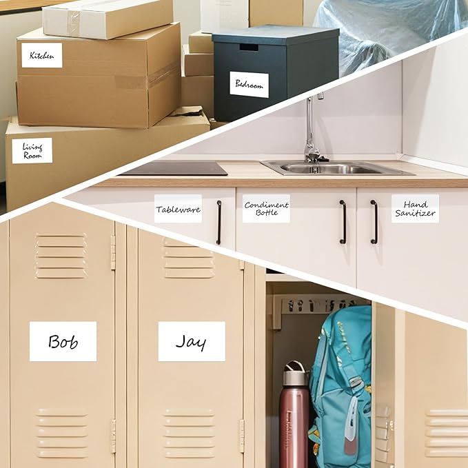 500 Pcs Rectangle Inventory Stickers Vinyl 3 × 5 Inch Moving Labels - Image 5