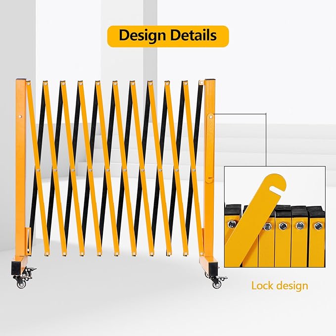 11FT Industrial Expandable Barricade Folding Security Gate - Image 4