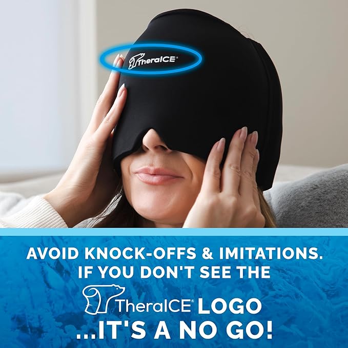 TheraICE Migraine Relief Cap, Cooling Gel Hat, Soothing Headache Ice Pack Mask - Image 6