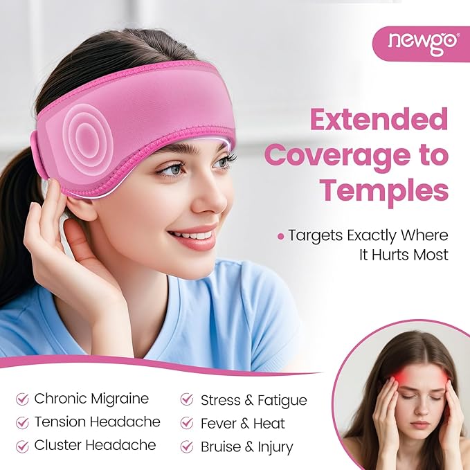 NEWGO Headache Ice Pack Head Wrap - Image 2