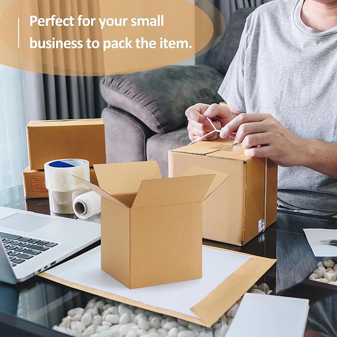 Eupako 6x6x6-Small-Shipping-Boxes-30-Pack-Brown-Corrugated-Box-Mailers - Image 6
