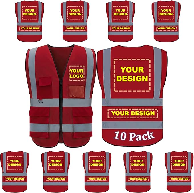 BeautyWill Custom Logo Safety Vest Class2 High Visibility Reflective Vest by BeautyWill