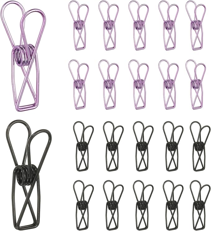 PATIKIL 50Pcs Paper Office Binder Clips, 1.26" Small Metal Wire Hollow Out by PATIKIL