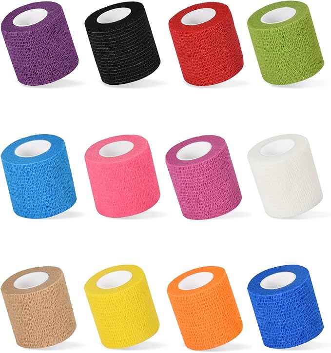 24 Pack Self Adherent Cohesive Wrap Bandages Non Woven Cohesive Bandage Elastic - Image 2
