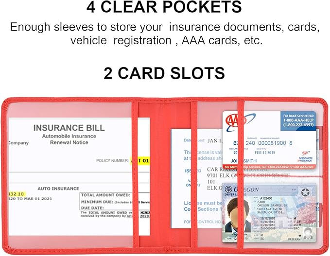 Cacturism Car Registration and Insurance Holder, Vehicle Glove Box Car - Image 2