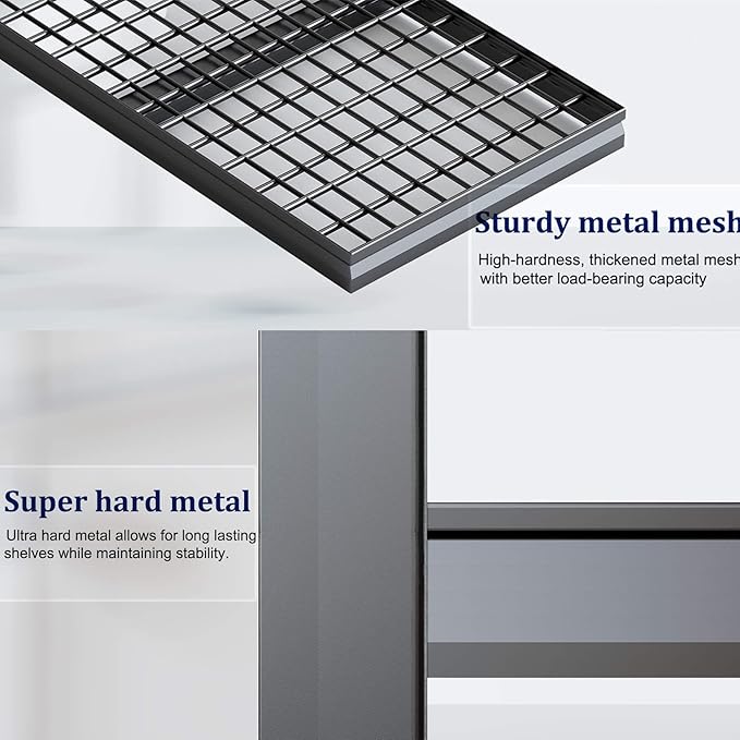 77" W Kitchen Storage Shelves Heavy Duty Garage Shelving 4 Tier Metal Shelving - Image 7