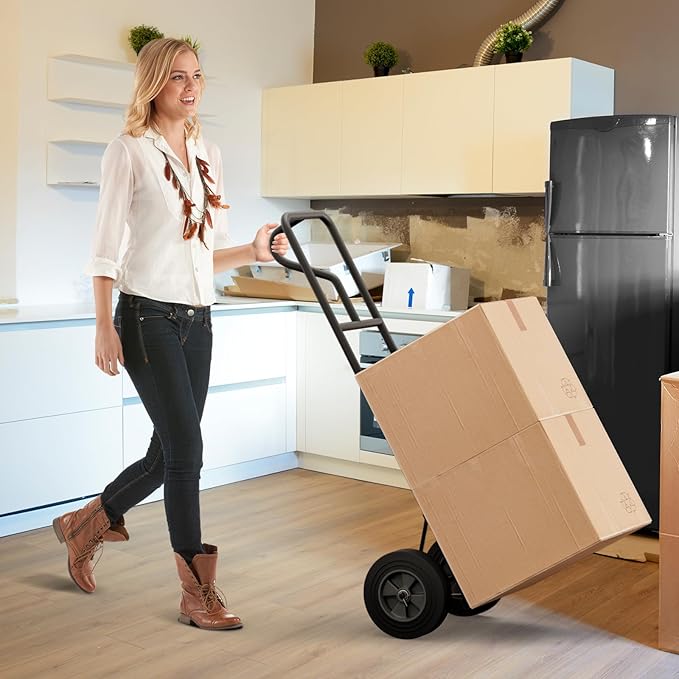 Goplus Hand Truck, P-Handle Hand Truck Dolly w/770LBS Capacity, Vertical Loop - Image 9