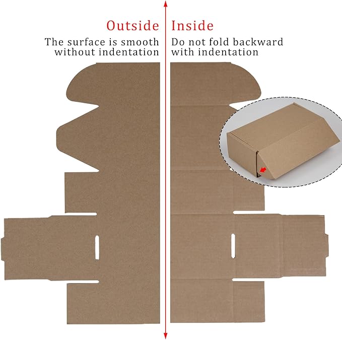 50 Pack 6.5x3.2x2.2 Inches Small Shipping Boxes, Moving Mailing Packing Box - Image 3