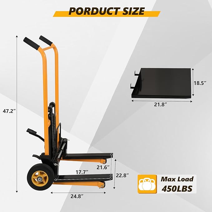 Manual Forklift Pallet Stakcer 43.3" Lift Height - Image 5
