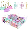Cute Paper Clips Binder Clips Combo Set, 165 Psc, Cute Office Supplies Set by CREECHWA