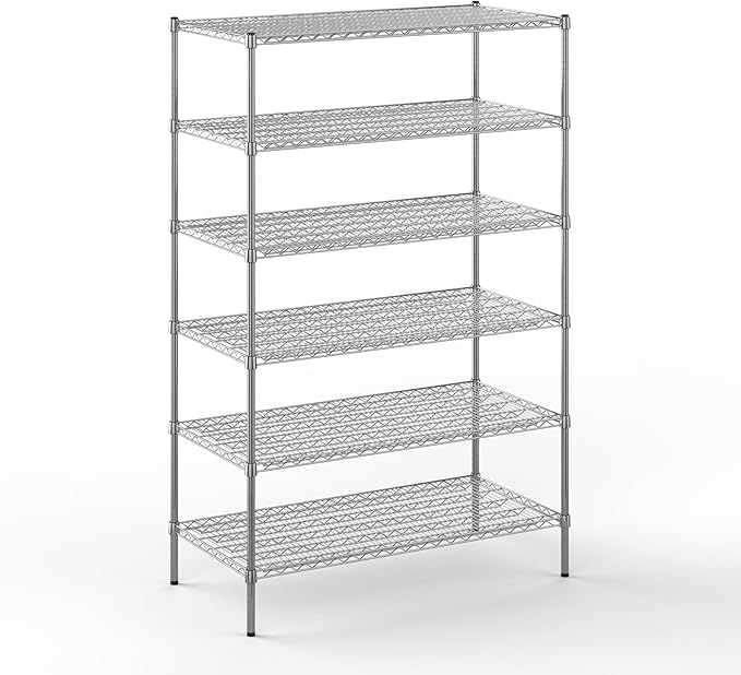 24" Deep x 48" Wide x 74" Height Wire Shelving Kit | 6-Tier | NSF Commercial by Regal+Altair