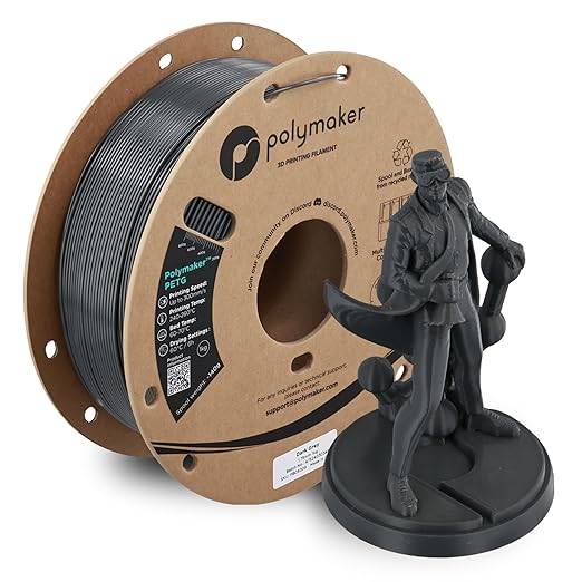 Polymaker PETG Dark Grey 3D Printer Filament 1.75mm 1kg, High Speed PETG up to by Polymaker