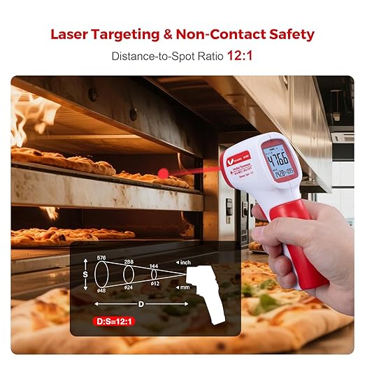 Infrared Thermometer for Meat, Laser Temperature Gun, -58~1112°F, DS 12:1 - Image 5