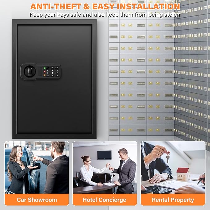 144 Keys Fireproof Key Cabinet, Anti-Theft Heavy Duty Key Lock Box - Image 6