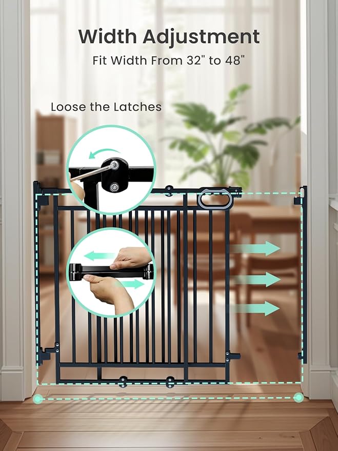 Grownsy No Bottom Bar Baby Gate - Image 4