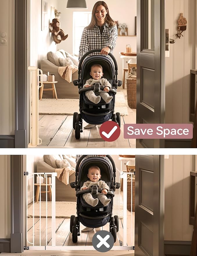 Retractable Baby Gate, Momcozy Extra Wide Mesh Baby Gates - Image 3