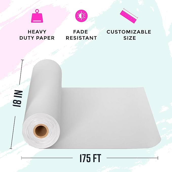 Bryco Goods 18”x2100” White Kraft Paper Roll - Image 3