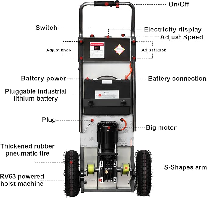 Electric Stair Climbing Hand Trucks Dolly Cart - Image 7