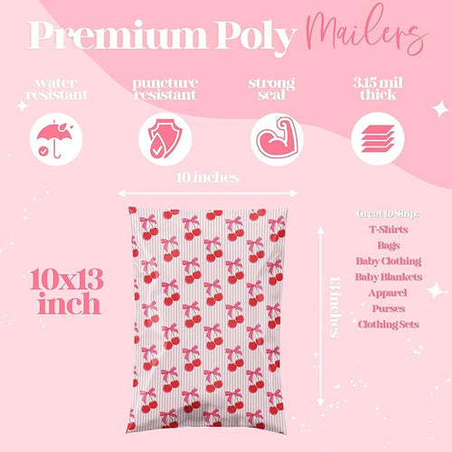 10x13 Designer Poly Mailer 100 Pack Heavy Duty Waterproof Self Seal Shipping - Image 2