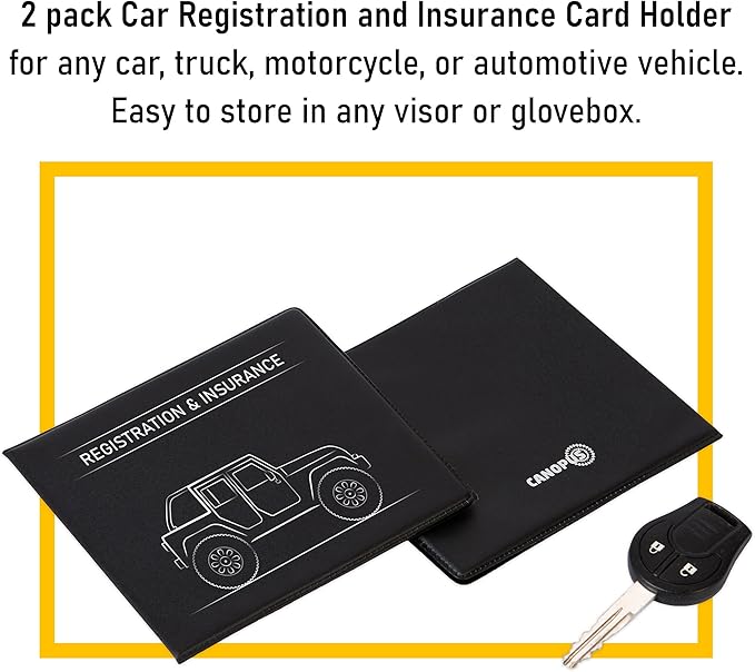CANOPUS Car Registration and Insurance Holder, Car Document Holder, Vehicle - Image 2