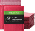 Quality Park Bubble Mailers, 8.25 x 11 Shipping Envelopes, Water Resistant Red by Quality+Park