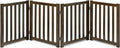LZRS 4-Panel Wooden Free Standing Foldable Dog Gate Indoor – 24" High, Extra by LZRSPET