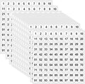 Outus 5000 Pcs 0.4 Inch 1 to 100 Number Stickers Small Number Dot Labels by Outus