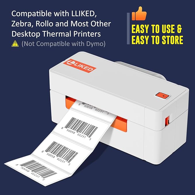 L LIKED 2.25" x 1.25" Direct Thermal Labels, Permanent Adhesive Barcode Address - Image 7