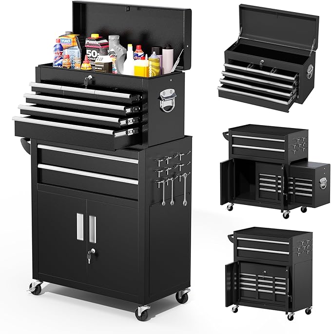Greenvelly 8-Drawer Rolling Tool Chest, Metal Tool Chest by Greenvelly