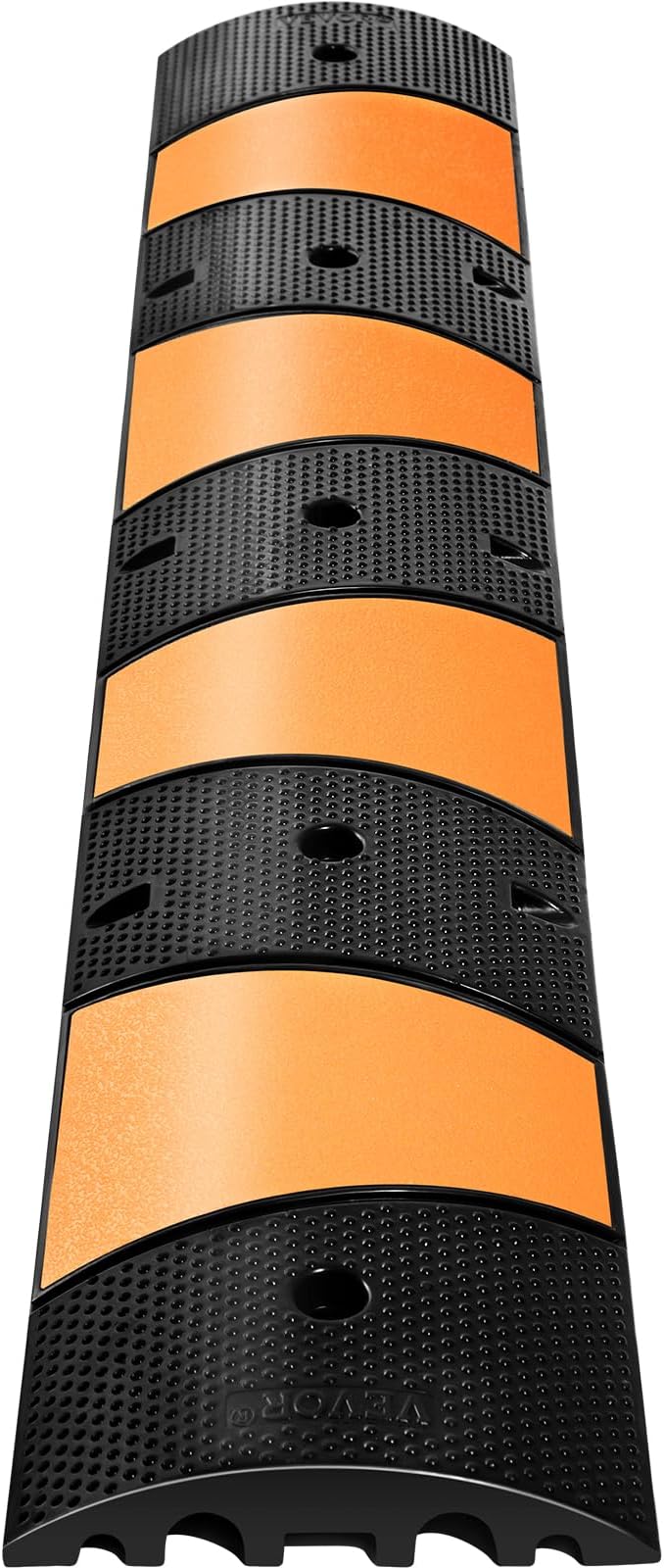 VEVOR Rubber Speed Bump, 1 Pack 2 Channel Speed Bump Hump, 72.8" Long Modular - Image 9