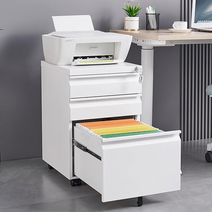 3 Drawer File Storage Cabinet, File Cabinets - Image 2