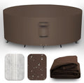Heavy Duty Patio Furniture Covers Waterproof, 600D Round Outdoor Furniture by CNCZMH