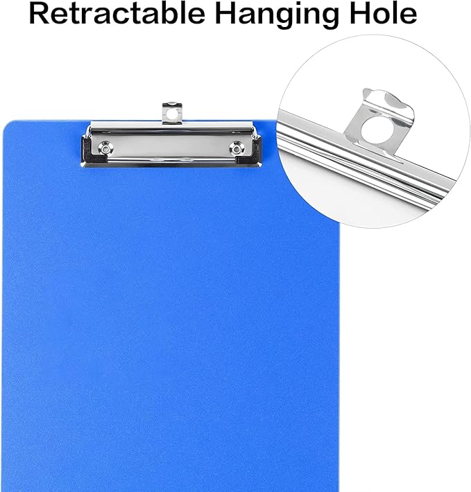 Plastic Clipboards, 6 Packs A4 Size Clip Boards, Paper Clips, Nursing Clipboard - Image 4