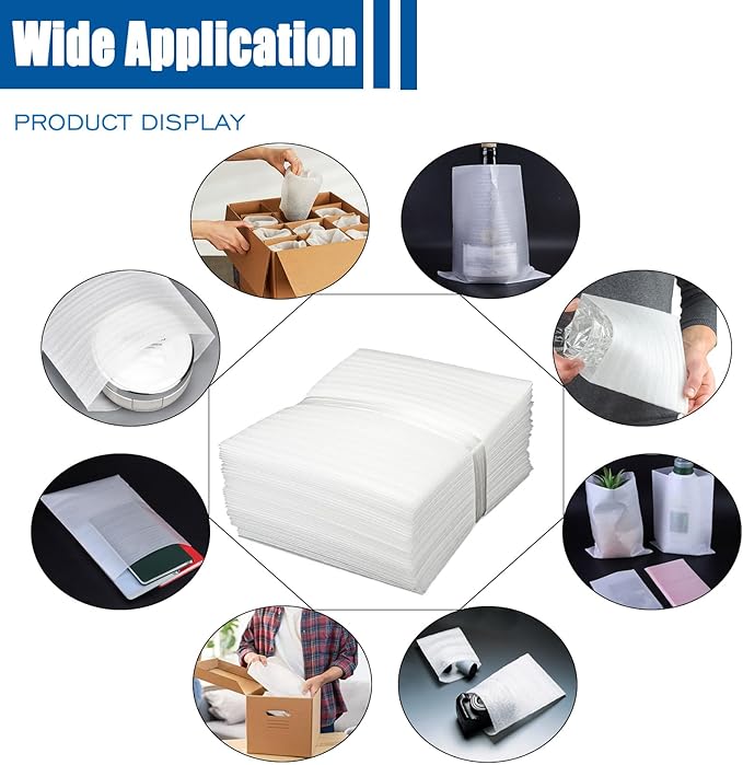 100 Pack Foam Pouches, Cushion Foam Wrap Pouches - Image 7
