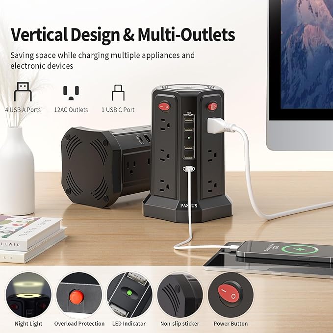 Surge Protector Power Strip - Image 2