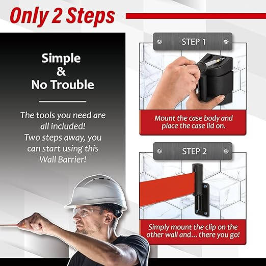 DuraSteel Wall Mount Retractable Belt Barrier - Image 6