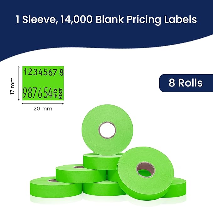 Perco Fluorescent Green Pricing Labels - Image 3