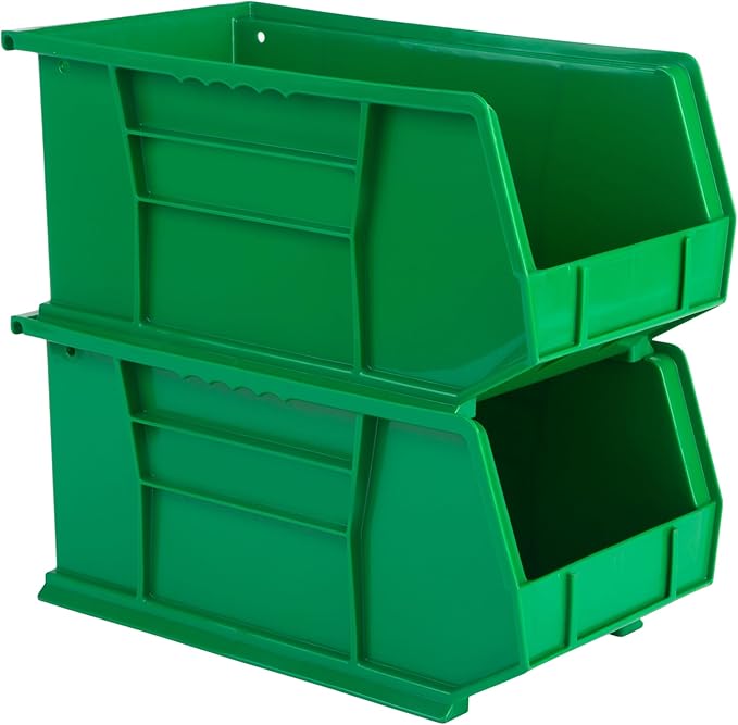 Hudson Exchange 15" x 8" x 7" Plastic Stackable Storage Bin and Hanging - Image 2