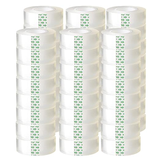 48 Pack Clear Tape Transparent Tape by WUKAKA