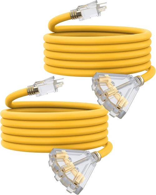 15Ft 12 Gauge Outdoor Extension Cord by PLUGTUL