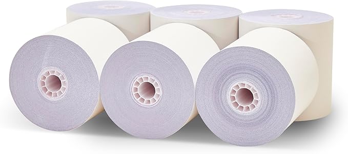 3 X 65' 3-ply White/Canary/Pink Carbonless Kitchen Paper 50 Rolls TMU 220 by WRBSUPPLY