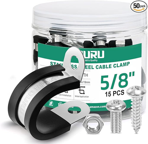 15PCS 5/8 Inch Cable Clamps by OURU