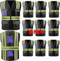 BeautyWill 10/20 Pack Custom Logo Safety Vest, Bulk High Visibility Class 2 by BeautyWill