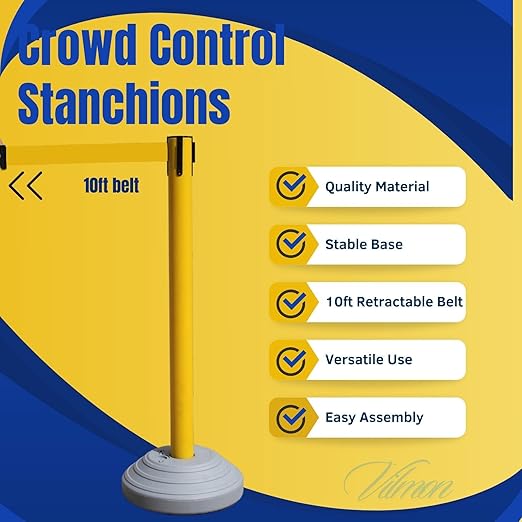 6 Pack 42Inch Crowd Control Stanchions - Image 2