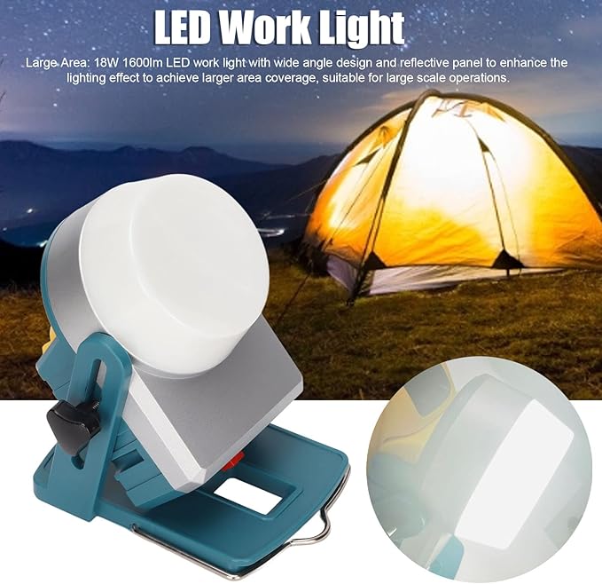 Small LED Work Light 18W Portable Hangable Outdoor Flood Lamp, LED Work Lantern - Image 2