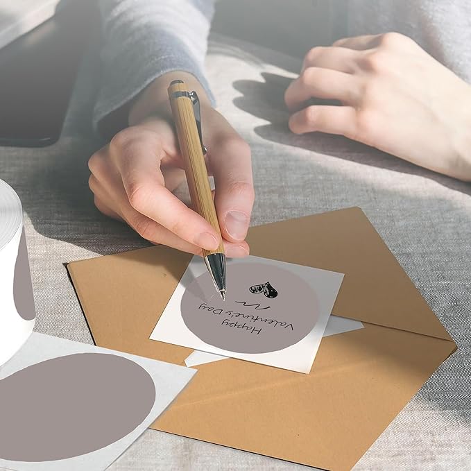 4 Inch Large Gray Circle Thermal Labels, Self-Adhesive Round Inventory Stickers - Image 5