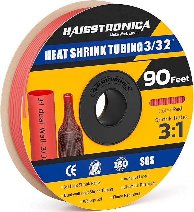 haisstronica 3:1 Heat Shrink Tubing, Shrink Ratio Adhesive Lined Marine Grade by HAISSTRONICA